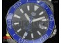 Aquaracer 300m Calibre 5 SS Blue Bezel Black Textured Dial on SS Bracelet NH35A