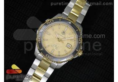 Aquaracer Calibre 5 SS/YG 1:1 Yellow Gold Dial on SS/YG Bracelet A2824