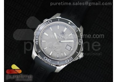 Aquaracer Calibre 5 SS 1:1 Gray Dial on Black Rubber Strap SW200