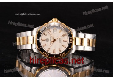 Tag Heuer Aquaracer Calibre 5 wak2122.bb0836 Swiss ETA 2824 Automatic Two Tone White Dial