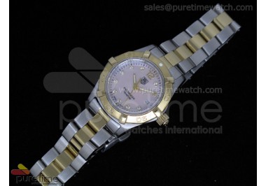 Aquaracer Ladies SS/YG Pink MOP Dial on SS/YG Bracelet Swiss Quartz