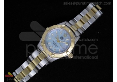 Aquaracer Ladies SS/YG Blue MOP Dial Stick Markers on Bracelet