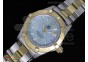 Aquaracer Ladies SS/YG Blue MOP Dial Stick Markers on Bracelet