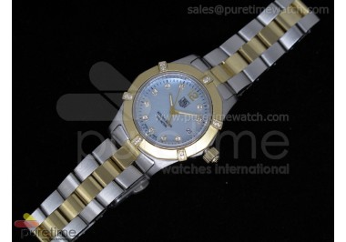 Aquaracer Ladies SS/YG Blue MOP Dial YG Bezel on SS/YG Bracelet Swiss Quartz