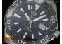 Aquaracer Calibre 5 Black SS MKF 1:1 Best Edition Textured Dial Ceramic Bezel on SS Bracelet A2824