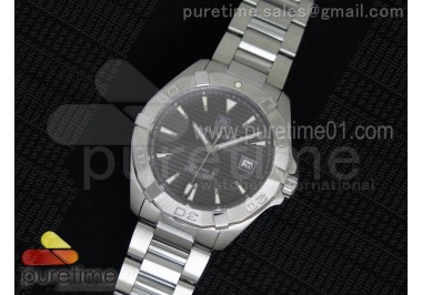 Aquaracer Calibre 5 SS Gray Textured Dial on SS Bracelet Jap Quartz