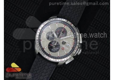 Carrera Calibre 16 Senna Edition SS Gray Dial on Black Rubber Strap Jap Quartz