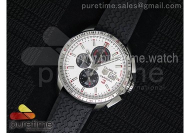 Carrera Calibre 16 Senna Edition SS White Dial on Black Rubber Strap Jap Quartz