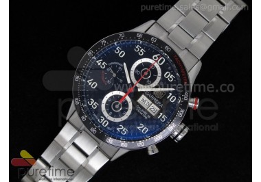 Carrera Calibre 16 Chronograph Black on Bracelet A7750