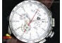 Carrera Calibre 36 SS White Dial on Brown Leather Strap Jap Quartz