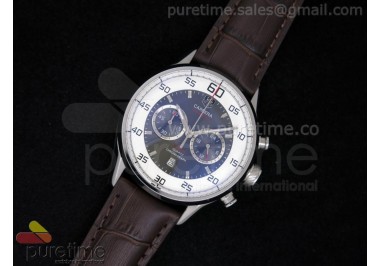 Carrera Calibre 36 Flyback SS White/Brown Dial on Brown Leather Strap JAP Quartz