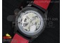 Carrera Calibre 1887 Chrono PVD Tachymeter Bezel Black Dial on Black Leather Strap Jap Quartz