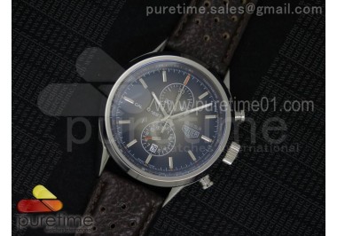 Carrera Calibre 1887 Chrono SS Gray Dial on Brown Leather Strap Jap Quartz