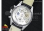 Carrera CAL1887 Chronograph SS V6F 1:1 Best Edition Black Dial on Black Leather Strap CAL1887