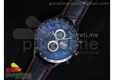 Carrera 1887 Chrono PVD Black Dial on Black Leather Strap Jap Quartz