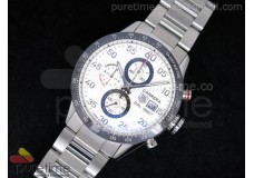 Carrera CAL1887 SS White Dial on SS Bracelet JAP Quartz