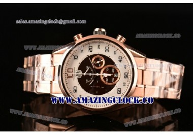 Mikrograph Chrono Full RG White/Brown Dial - OS10 Quartz