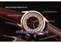 Mikrograph RG Black/White Dial on Brown Leather Strap - AST16