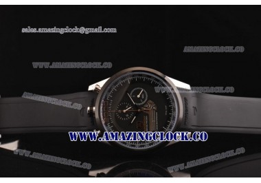 Mikrogirder 2000 Chrono SS PVD Bezel Black Dial on Black Rubber Strap - OS20 Quartz