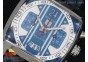 Monaco Concept Chrono SS Blue/White Dial on Blue Leather Strap Jap Quartz