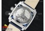 Monaco Concept Chrono SS Blue/White Dial on Blue Leather Strap Jap Quartz