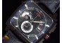 Monaco LS Calibre12 PVD Black Dial on Black Leather Strap Jap Quartz