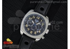 Monza SS Calibre 36 Black Dial on Black Leather Strap Jap Quartz