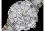 Formula 1 Lady Chrono SS/White Ceramic White Dial Stick Markers on Bracelet Swiss Ronda Quartz