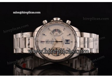 Tag Heuer Grand Carrera Calibre 17 Chrono CAV511B-BA0902 Swiss Valjoux 7750-SHG Automatic Steel White Dial